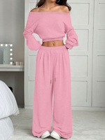 Ensemble Femme Personnalisé PASUXI, Haut Tricot Lâche et Pantalon Élégant, Tailleur Femme Grande Taille, Ensemble Décontracté 2 Pièces pour Femme