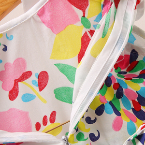 2020 3 años Niño bebé niñas loto hoja <span class=keywords><strong>collar</strong></span> punto volantes vestido nacido niños pequeños sin mangas casual ropa para niños - Product Image 6