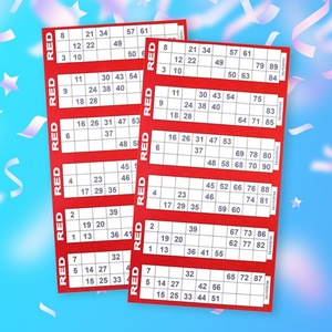 Factory Direct Customized Classic Bingo Cards in Stock Art Paper Number Grids - Product Image 1