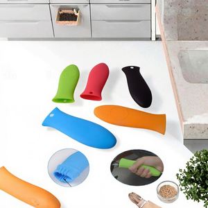 Protège-poignée de casserole en silicone résistant à la chaleur, manchon antidérapant pour poignée chaude, protège-oreille de casserole et ustensile de cuisine - Product Image 5