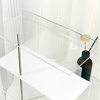 Boîte de présentation en acrylique transparente de 5 mm d'épaisseur, forme unique, pour modèles de jouets de collection, rangement de voitures, autocollants recyclables, impression UV