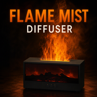 Difusor de Aceites Esenciales ODIS para Chimenea, Estilo Retro Vintage, 150 ml, Humidificador Ultrasónico de Vapor Frío, Luz LED de 7 Colores, Control Remoto, USB, para Hotel