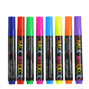 Liquid Chalk Marker Permanent Oblique Tip for LED Write Board and Glass Art Writing 12 Colors <b>Erasable</b> - Product Image 1