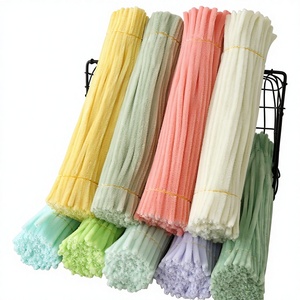 En Stock DIY Limpiapipas Nettoyeur de tuyaux en métal haute densité Macaron Twist Stick Soft Plush Toy pour l'artisanat - Product Image 1