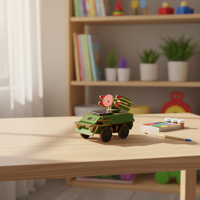 Kit de Modelo de Vehículo Scout de Madera con Energía Solar Wincent, Rompecabezas 3D DIY, Coche Blindado con Radar, Regalo Educativo STEM para Niños