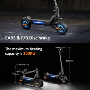สกู๊ตเตอร์ไฟฟ้าสำหรับผู้ใหญ่ EU Stock คุณภาพสูง 800w พับได้ ระยะไกล 2 ล้อ สมาร์ทบาลานซ์ ระบบกันสะเทือนเต็มรูปแบบ - Product Image 3