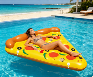 HC-042001 PVC Pizza-Shaped Durable Inflatable Pool Float for Adults-Summer Water Fun - Product Image 6