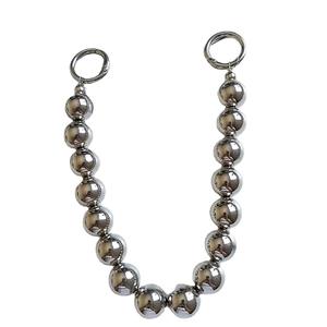 携帯電話用リストストラップ女性用金属ビーズブレスレット携帯電話ホルダー調整可能 - Product Image 5