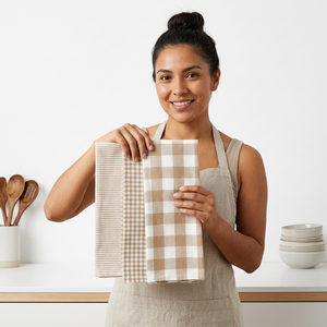 Serviette de cuisine en coton de haute qualité, imprimé animal brodé sur mesure, 45*70cm, style indien, 6 pièces/ensemble, réutilisable - Product Image 1
