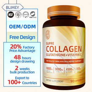 Cápsulas de Suplemento Personalizadas de Glutationa, Vitamina C e Peptídeos de Colágeno, Cápsulas de Colágeno de Glutationa com Marca Branca - Product Image 1