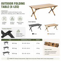Ensemble chaise et table pliantes d'extérieur en acier carbone Explorer - Design Kermit, portable pour le camping, la plage et les pique-niques