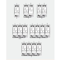 Parafoudre HUYU HLS1-B/100kA/385V/4P Classe I, Dispositif de Protection Contre les Surtensions 4P, Imax100kA Uc385V, Montage sur Rail DIN