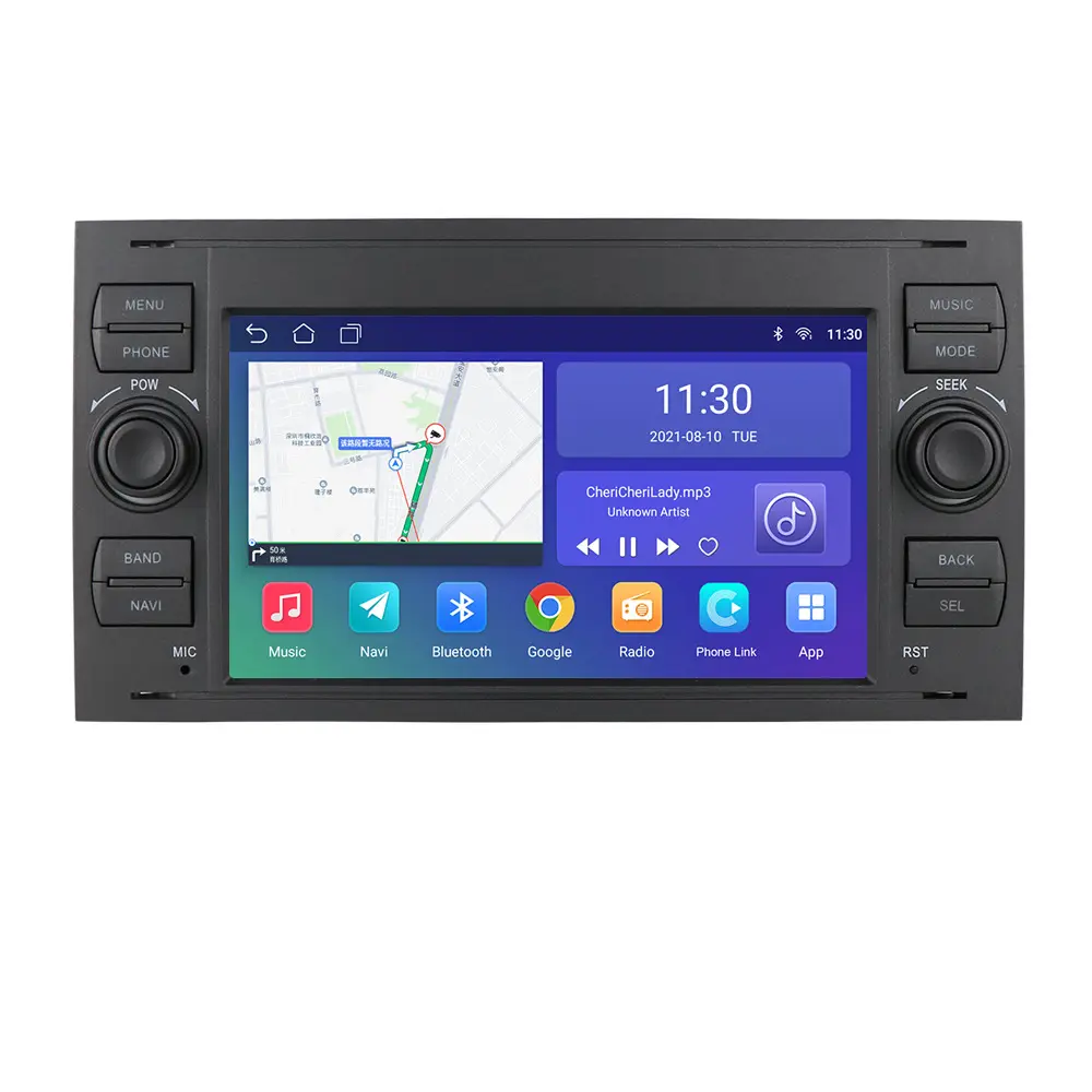 2din Android 10 Quad Core 1 + 16G Xe Dvd Gps Đài Phát Thanh Stereo Đối Với Ford Transit 2004 2005 2006 2007 Mondeo S-Max Focus C-Max Pc