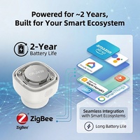 Détecteur de Présence Humaine SLS Tuya 60GHz Radar PIR Double Technologie Zigbee pour Maison Intelligente, Matériau PC, Contrôle par Application, Idéal Hôtels