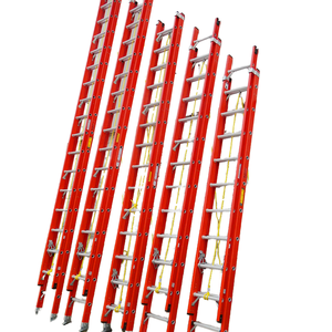 บันไดไฟเบอร์กลาสแบบยืดหดได้สองชั้น สไตล์อุตสาหกรรม สำหรับใช้ในบ้าน โกดัง และโรงพยาบาล - Product Image 1