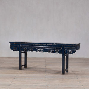 Móveis Antigos Tradicionais Chineses Wabi-Sabi com Acabamento Brilhante em Laca, Mesa de Altar da Dinastia Ming para Sala de Estar, Console Longo de Madeira - Product Image 4