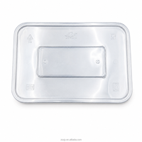 Conteneur alimentaire en PP de 1000 ml compatible micro-ondes avec couvercle - Boîte à emporter rectangulaire - Préparation des repas, jetable, qualité alimentaire, sans BPA