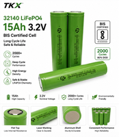 Batterie LiFePO4 certifiée BIS 32140 15Ah, cellule de batterie 3,2V 3C à décharge rapide, rechargeable, pour vélo électrique, trottinette électrique, véhicule électrique