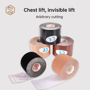 Waterproof Reusable 5cm 5m 2 PCS Adhesive Boob <strong>Tape</strong> with Nipple Covers Lifting Support Invisible Bra for Women - Product Image 6