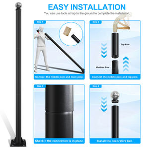 Lampione a energia solare per giardino esterno Split cortile lampione stradale facile da installare lampioni zincati - Product Image 4