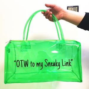 High Quality Waterproof Durable Transparent 8 Color Fashion PVC Duffle <strong>Overnight</strong> Travel <strong>Bag</strong> with Zipper Closure - Product Image 2