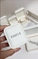 Lot de 100 boîtes à bijoux en cuir PU FANDIJI pour bagues, colliers et bracelets, avec personnalisation de logo disponible et gravure de caractères métalliques
