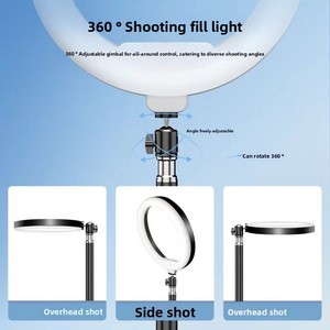 Anneau lumineux pliable pour diffusion en direct avec amélioration de la peau, pour téléphones portables, kit de photographie et de prise de vue en selfie, puissance inférieure à 10W - Product Image 3