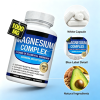 Complexe de Magnésium en Gros Prix Usine 1,02 USD 8 Formes de Magnésium Élémentaire 90 Capsules Achat en Gros Approvisionnement Direct