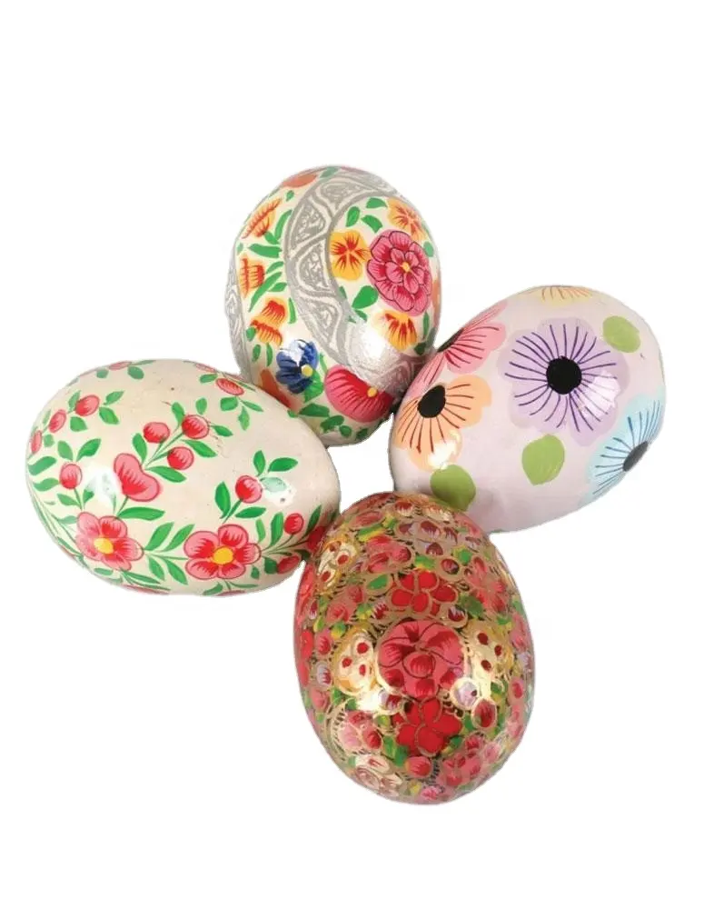 Manufacturers of Handmade wooden easter eggs for easter decoration made by kashmiri artisians