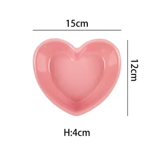 도매 고품질 귀여운 미니 일본식 단색 라운드/하트 모양 멜라민 디핑 접시 소스 요리