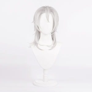 Ainizi Parrucca Naturale Liscia 60cm Grigio Argento per <span class=keywords><strong>Cosplay</strong></span> di Uzui Tengen da Demon Slayer per Uomo - Product Image 2