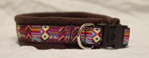 Collar de perro con forro polar, ajustable, Azteca, elección de colores de forro polar - Product Image 4