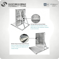Barrière pliable à démontage rapide, gain de temps pour la mise en place et le démontage d'événements