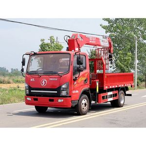Camion-grue Shacman G1 avec grue à flèche droite Changxing de 6,3T, véhicule de travail aérien avec nacelle pour l'entretien municipal - Product Image 2