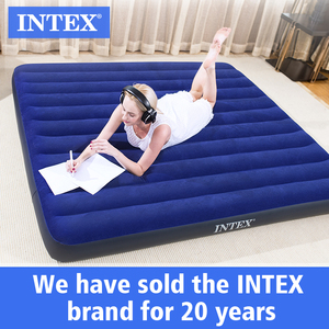Intex 64756 Lit Colchones Inflavel Bleu Portable Pliable Lit De Sommeil Simple Camping Gonflable Matelas D'air Matelas Gonflable - Product Image 4