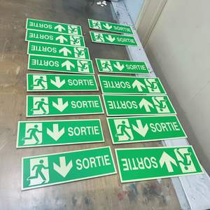 Señal de Salida de Emergencia Fluorescente de Seguridad para Exteriores, Señal de Salida de Emergencia Luminosa Verde Personalizada, Tablero Luminoso que Brilla en la Oscuridad - Product Image 3