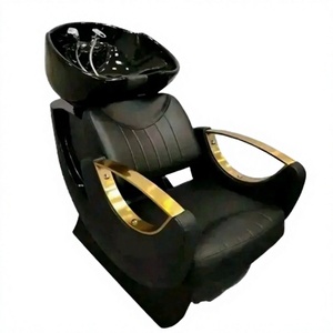 Ensemble portable de fauteuil de lavage et de lavabo en céramique avec lit de spa pour salon de beauté - Usage professionnel en salon - Product Image 4