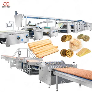 Machine automatisée à biscuits en forme de doigt à haute production Ligne industrielle sandwich à biscuits à deux voies et une couleur pour faire des biscuits
