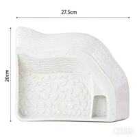 Bassin de bain séparable pour tortue, bol d'eau pour reptile semi-aquatique, décoration d'aquarium en plastique