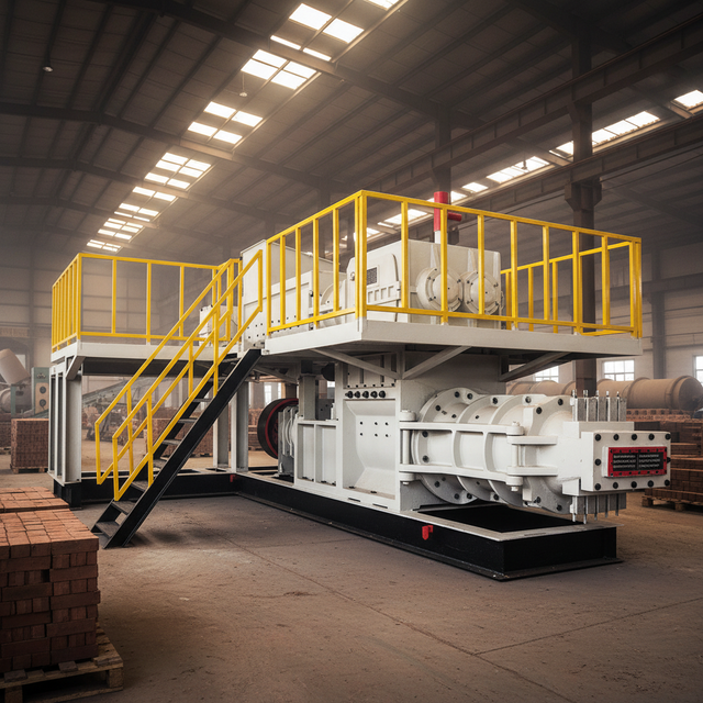 Automatic Paving Block Making Machine with Engine and Vacuum Extruder for Clay High-Accuracy Brick Production Line 380V/440V