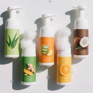 Limpieza Profunda Vegana Cúrcuma Aloe Vera Coco Vitamina C Limpiador Aclarador Espuma Lavado Facial - Product Image 5