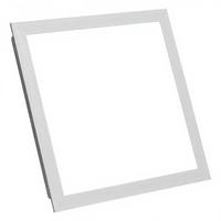 Plafonnier LED carré encastré à cadre en aluminium côtelé, diffuseur blanc, coins mitrés, pour bureau, à intensité variable, direct usine