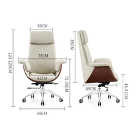 Chaises de bureau blanches à bas prix, confortables, dossier haut, en cuir, réglables, pour usage de bureau