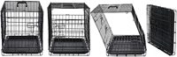 Niche pliable en métal pour chiens de petite taille, abri d'intérieur avec couvercle pour chats et chiens, panier à Double porte pour chiots