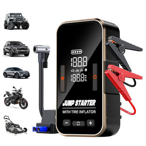 เครื่องช่วยสตาร์ทรถยนต์พร้อมที่สูบลมยาง หน้าจอดิจิตอล 12V กระแสไฟสูงสุด 300A พาวเวอร์แบงค์แบบพกพาสำหรับยานพาหนะ - Product Image 1