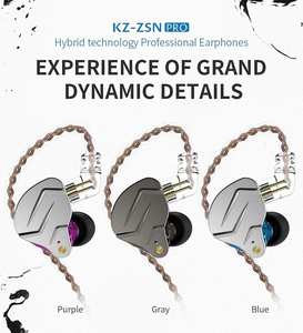 KZ ZSN Pro Auriculares Intrauditivos Híbridos 1BA 1DD con Doble Driver, Carcasa de Aleación de Zinc, Auriculares con Cable de Alta Fidelidad para Escenario, Estudio y PC - Product Image 2