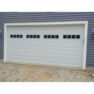 <span class=keywords><strong>Porte</strong></span> <span class=keywords><strong>de</strong></span> <span class=keywords><strong>garage</strong></span> à double isolation <span class=keywords><strong>de</strong></span> style carrosse américain moderne, 4 panneaux en verre avec fenêtres, surface finie - Product Image 3