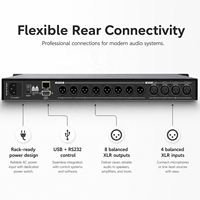 Processeur audio numérique FIR4008 Drive Rack, double effet DSP haute qualité, 4 entrées 8 sorties, professionnel.