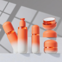 Ensemble de flacons cosmétiques sans air en PET Honghu H-12, couleur personnalisée, 30g, 50g, 15ml, 30ml, 50ml, 100ml, avec bouchon à vis carré et sérigraphie