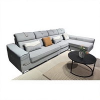 Canapé d'angle moderne italien en tissu 2025, amovible et lavable, en forme de L, avec chaise longue, pour salon, collection de meubles de luxe